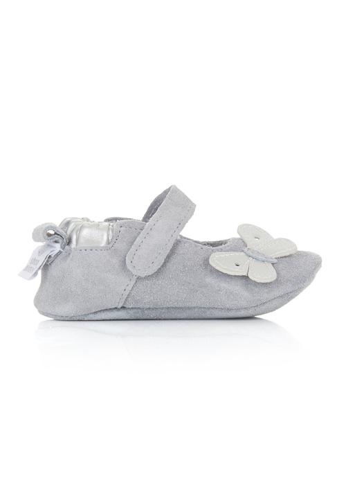 shooshoos - Grey ballet pumps with butterfly Mid Grey