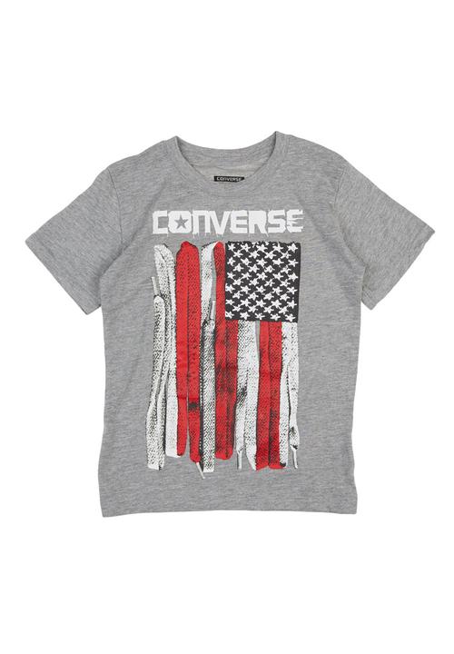 Converse - Lace Flag T-Shirt Grey