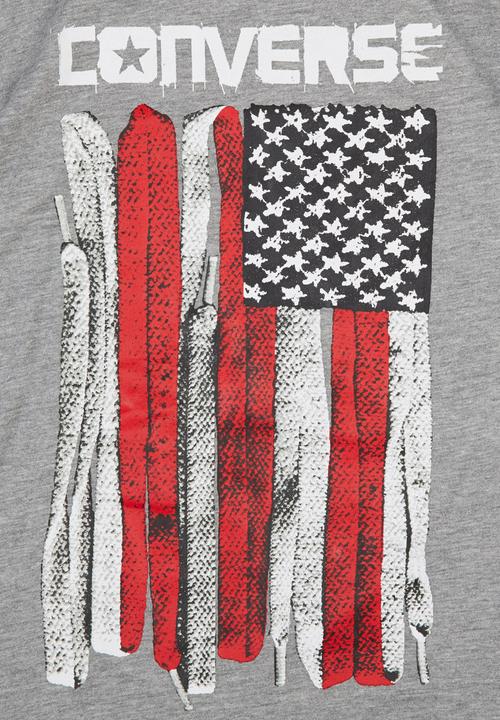 Converse - Lace Flag T-Shirt Grey