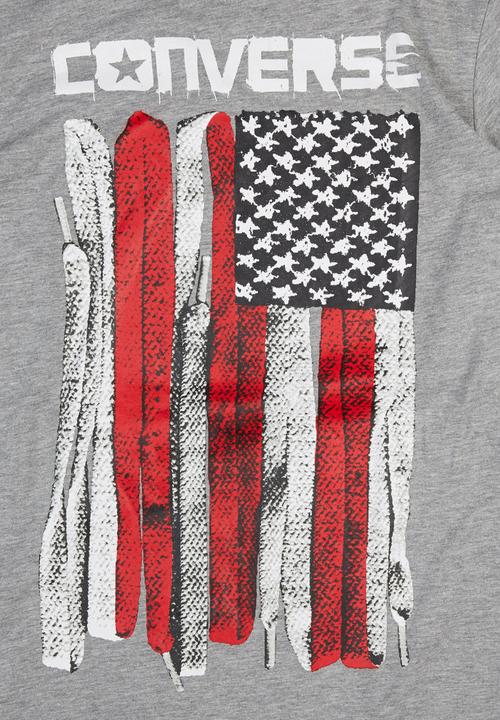 Converse - Lace Flag T-Shirt Grey