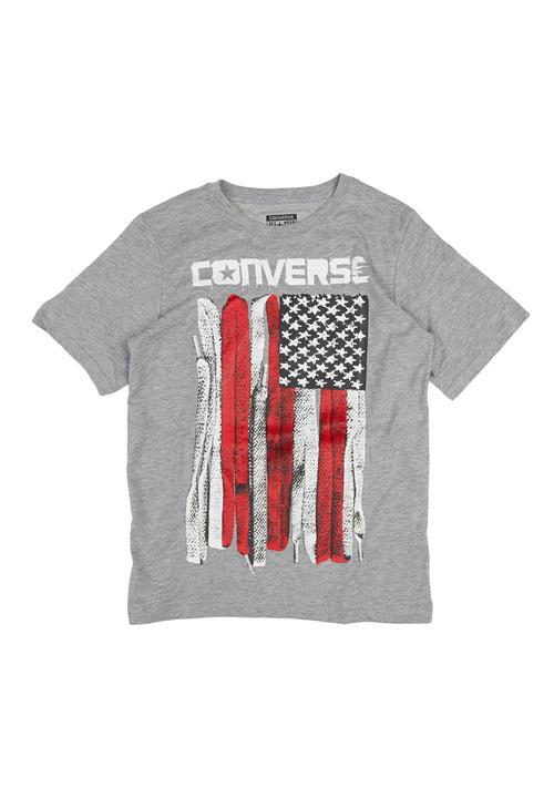 Converse - Lace Flag T-Shirt Grey