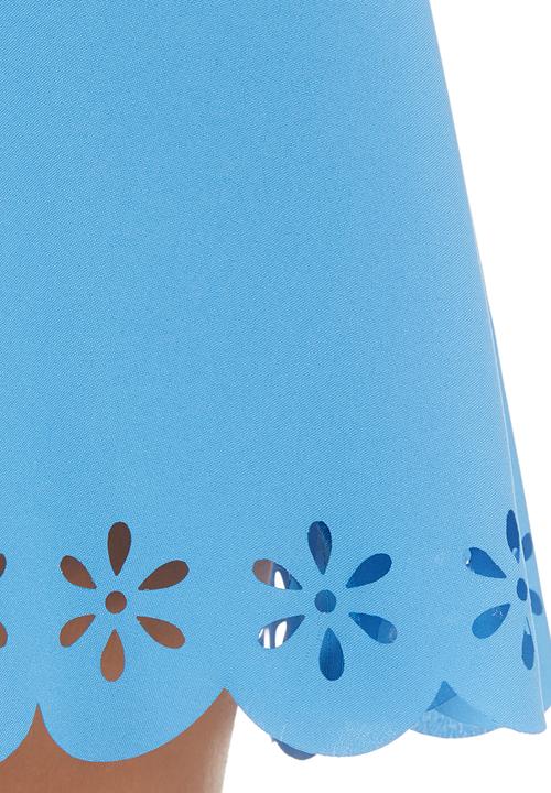 c(inch) - Laser-cut Mini Skirt Pale Blue Pale Blue