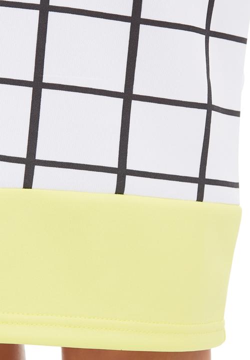 c(inch) - Colourblock Pencil Skirt Black/White Black and White