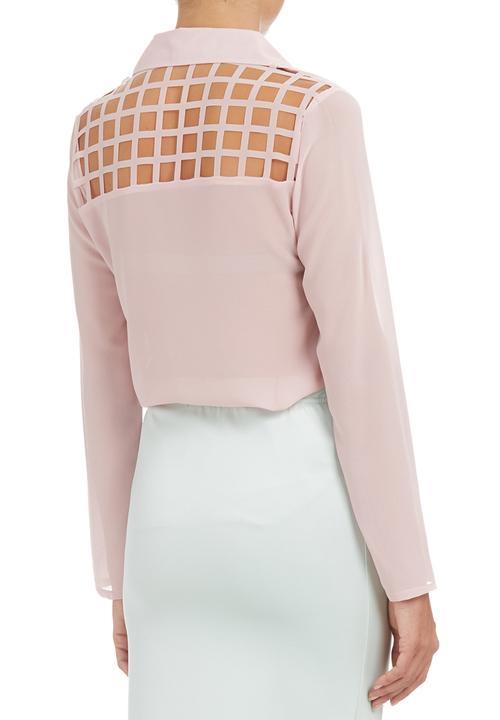 c(inch) - Square Detail Shirt Neutral Pale Pink