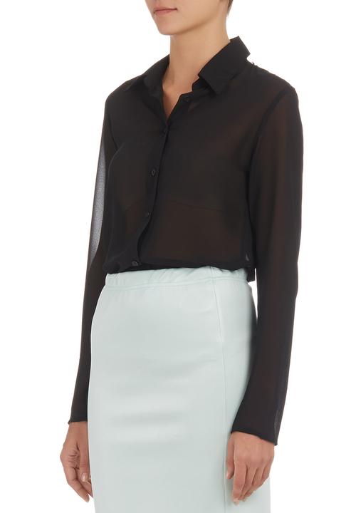 c(inch) - Square-detail Shirt Black
