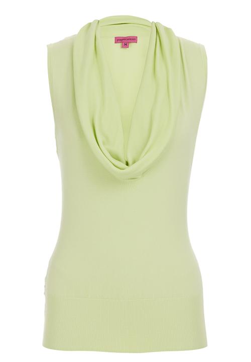 Passionknit - Lime cowl neck knitwear vest Light Green