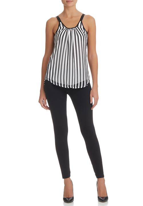 STYLE REPUBLIC - Stripe Camisole Black/White Black and White