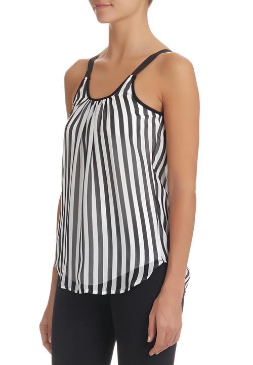 STYLE REPUBLIC - Stripe Camisole Black/White Black and White