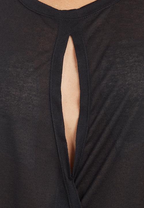 edit - Cross-over Tunic Black