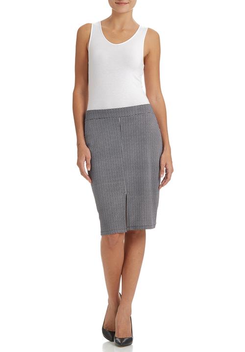 edit - Printed Pencil Skirt Black/White Black and White