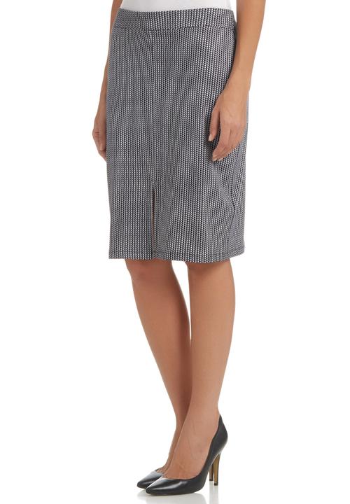 edit - Printed Pencil Skirt Black/White Black and White
