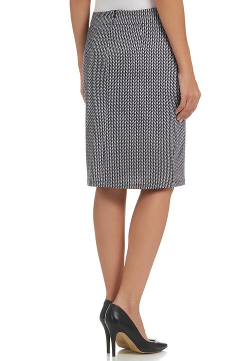 edit - Printed Pencil Skirt Black/White Black and White