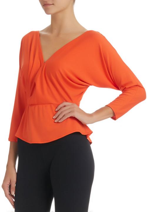Gert-Johan Coetzee - Cowl-sleeve Wrap Top Orange