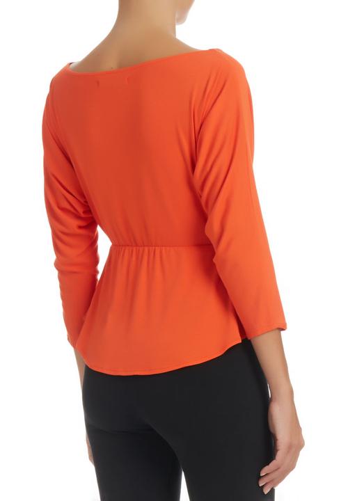 Gert-Johan Coetzee - Cowl-sleeve Wrap Top Orange