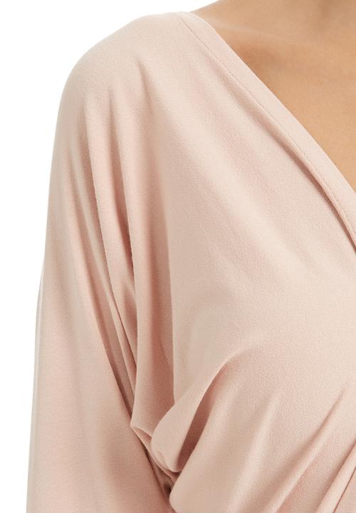 Gert-Johan Coetzee - Cowl-sleeve Wrap Top Pink Mid Pink