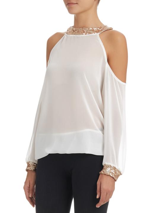 c(inch) - Sequins Blouse Milk