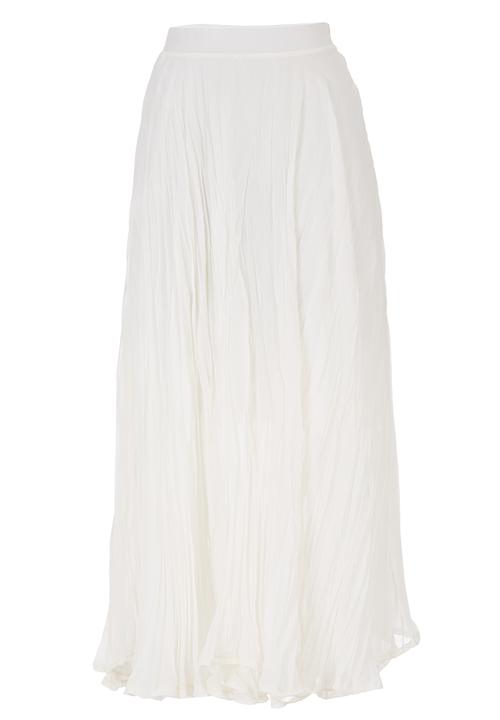 edit - Pleated Maxi Skirt Ivory
