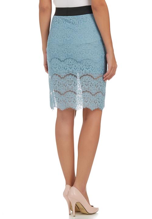 c(inch) - Pencil skirt with lace Pale Blue