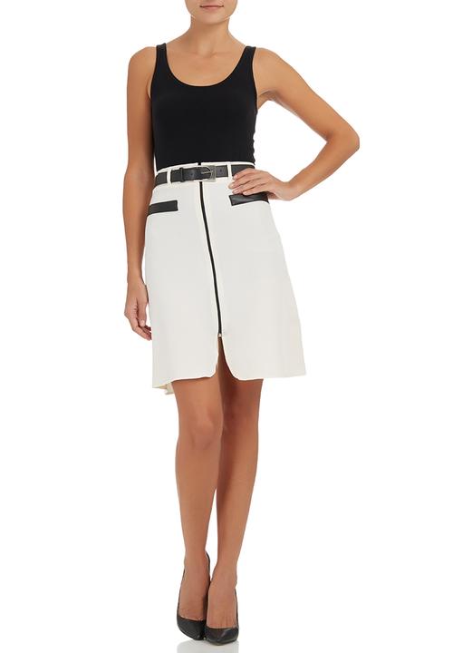 edit - A-line Midi Skirt Ivory