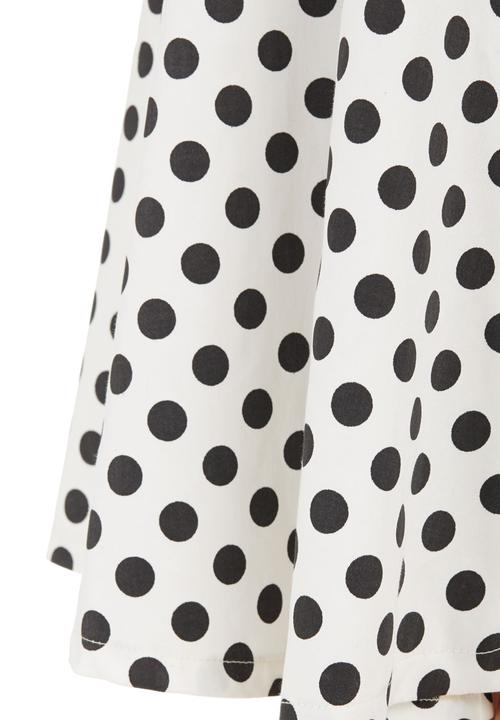 c(inch) - Flare Midi Skirt Black/White Black and White