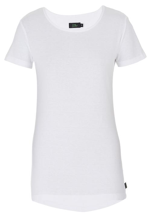 Lithe - Basic T-shirt with Ruching Detail White