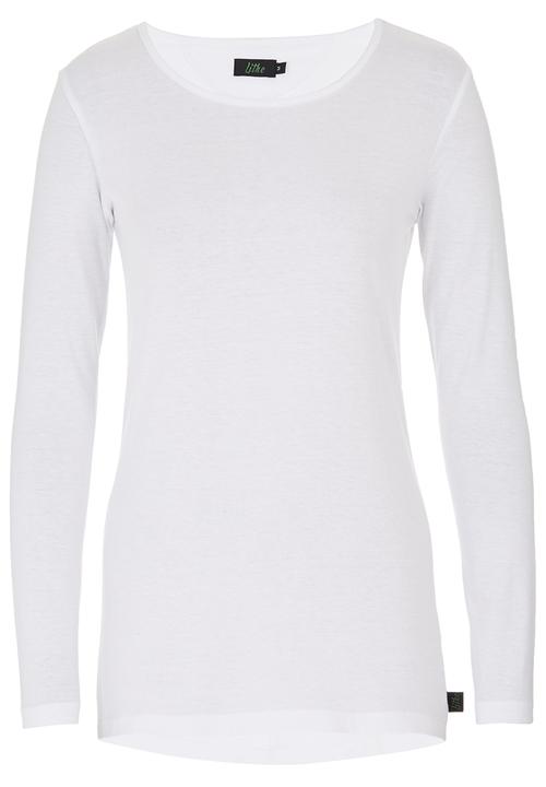 Lithe - Long-sleeve T-shirt with Ruching Detail White