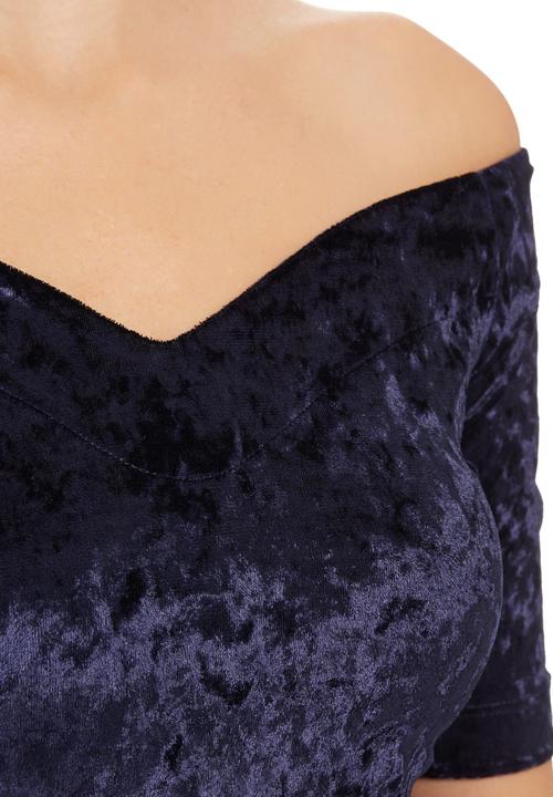 STYLE REPUBLIC - Sweetheart Off-the-shoulder Top Navy