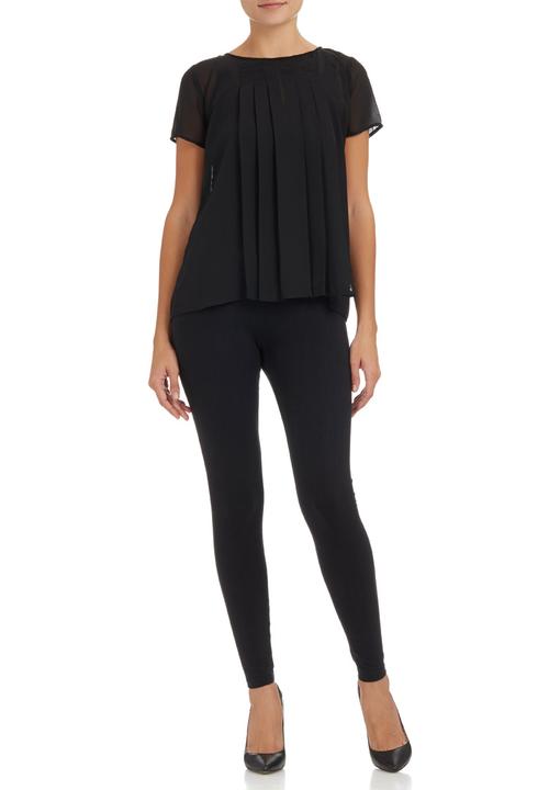 edit - Pleated Blouse Black