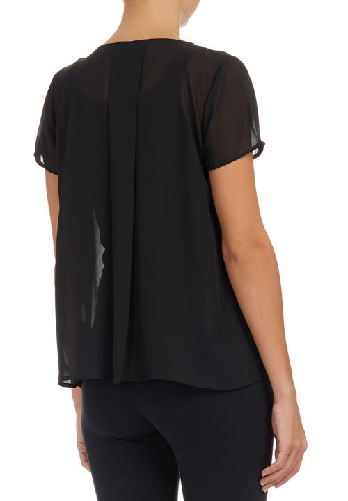 edit - Pleated Blouse Black