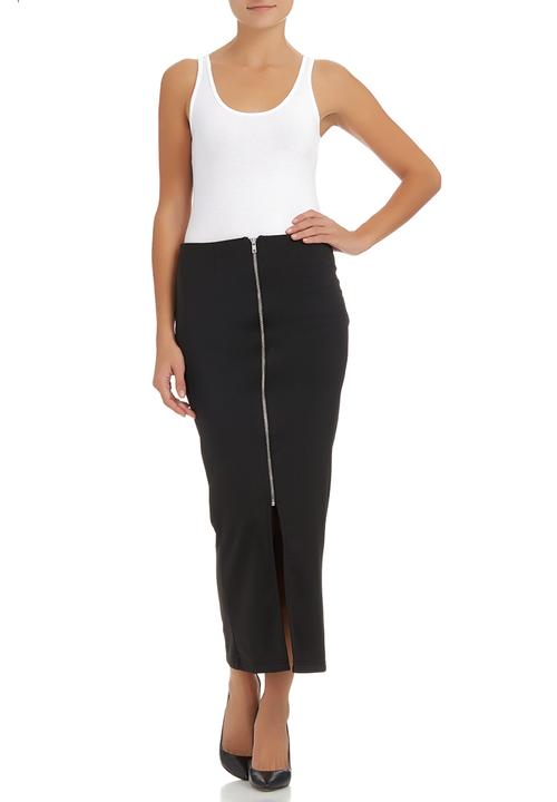STYLE REPUBLIC - Zip-front Tube Skirt Black
