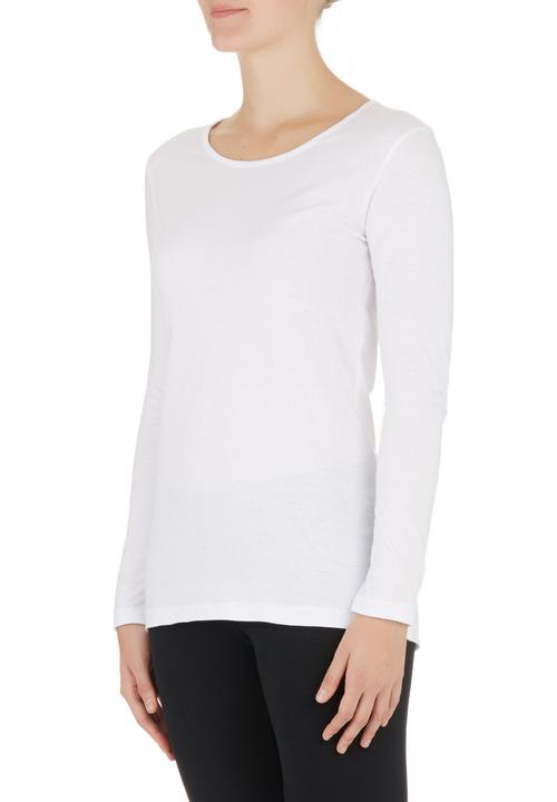 Lithe - Long-sleeve T-shirt with Ruching Detail White