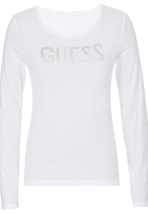 GUESS - Long-sleeve Logo T-shirt White