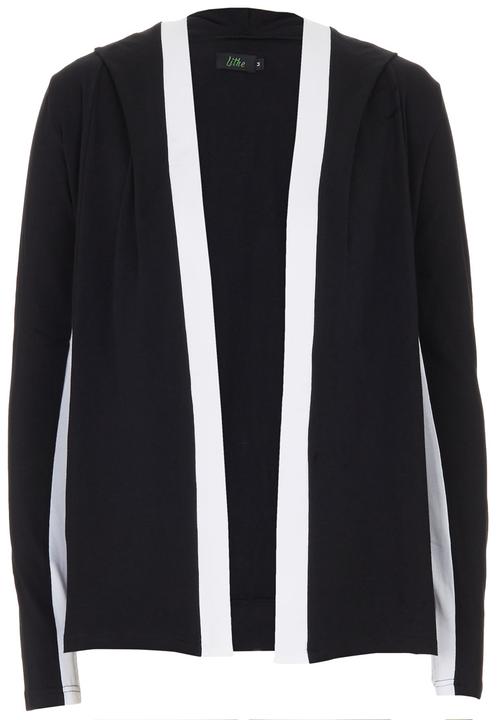 Trigger - Slouchy Hoodie with Panels Black/White Black and White
