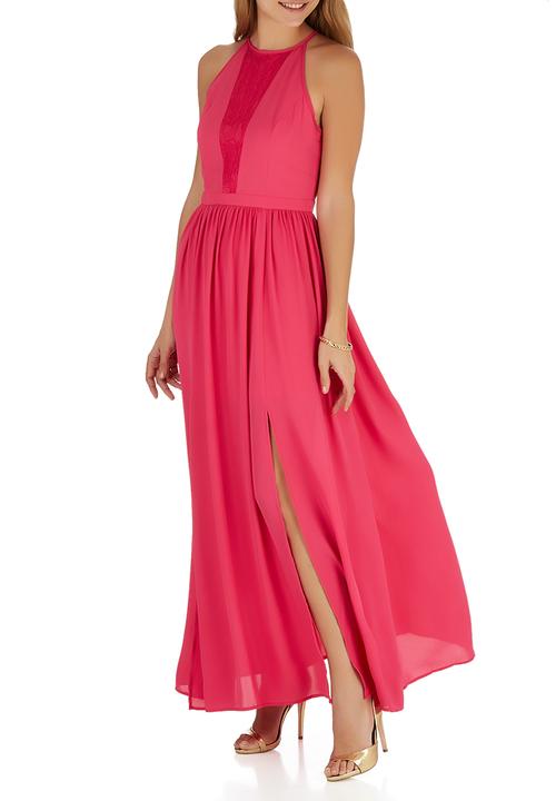 cerise pink maxi dress