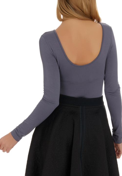 c(inch) - Bodysuit with open back Dark Grey
