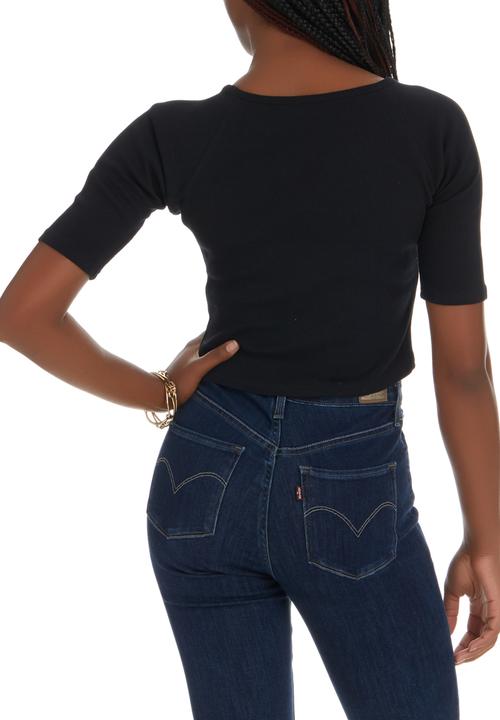 GUESS - Cut-out Crop Top Black