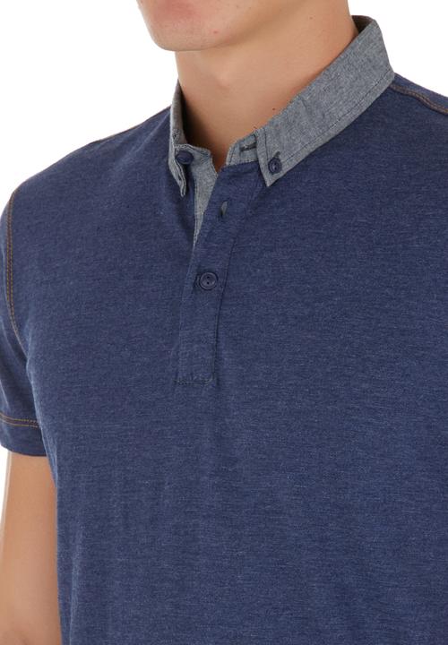 Blend - Contrast Polo Dark Blue