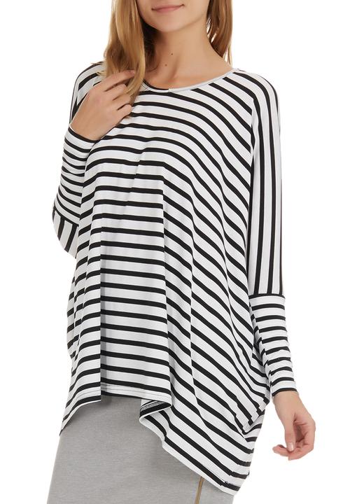 edit - Theory Designs - Oversized Stripe Tunic Black/White  Black and White