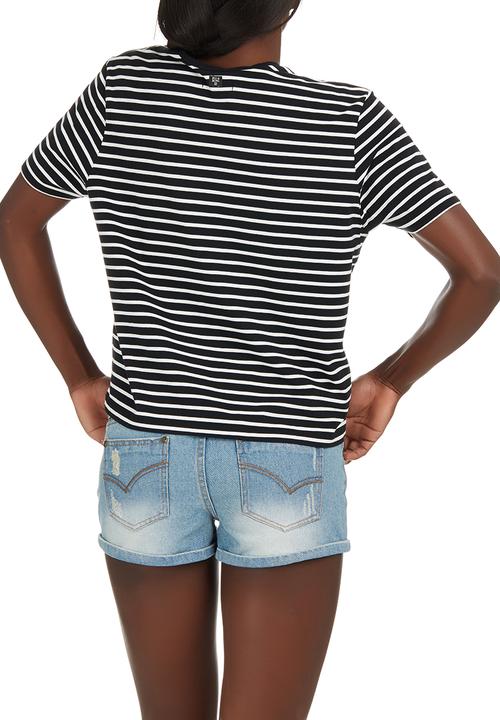 Billabong  - Maya Stripe Tee Black and White