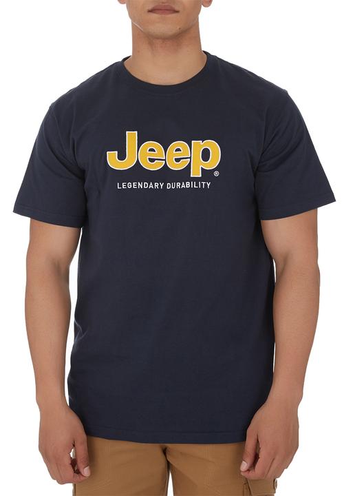 JEEP - Logo Applique T-Shirt Navy