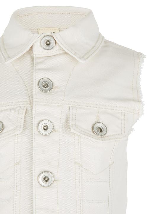 Soobe - Sleeveless Denim Jacket Stone/Beige