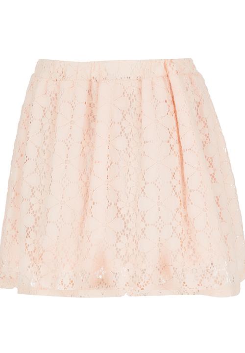 Rebel Republic - Lace Skirt Pale Pink