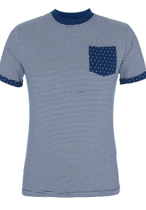 Fire Fox - Polka pocket tee Dark Blue
