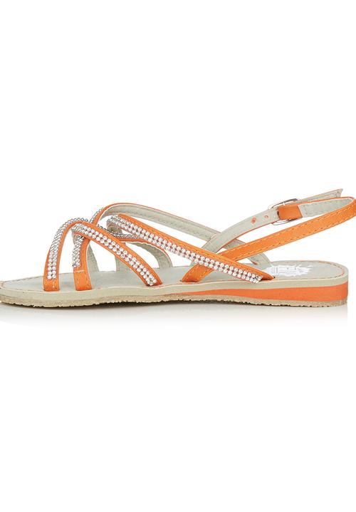 Footwork - Diamante Strappy Sandal Orange