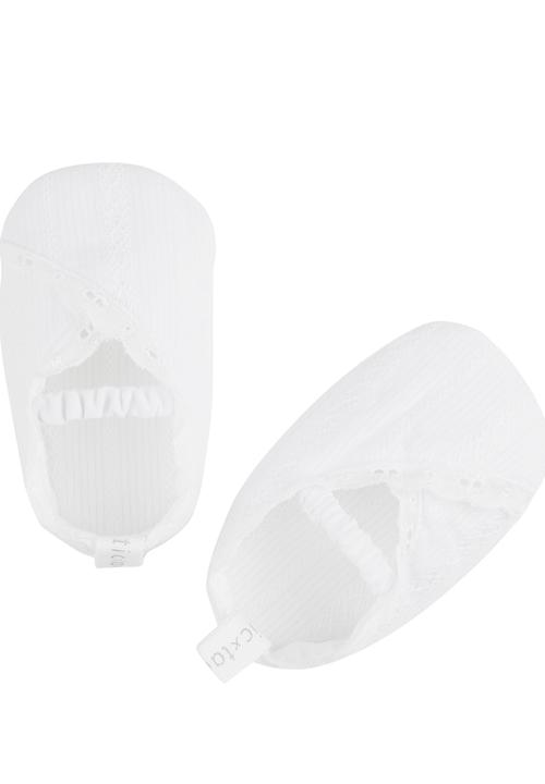 Tic Tac Toe - Elasticated Strap Fabric Shoes White