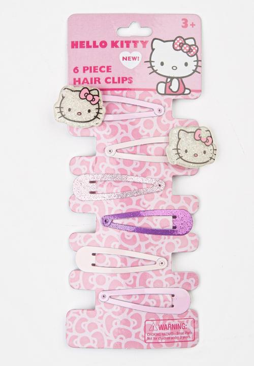 Character Fashion - 4 Pack Hello Kitty  Snap Clips Multi-colour