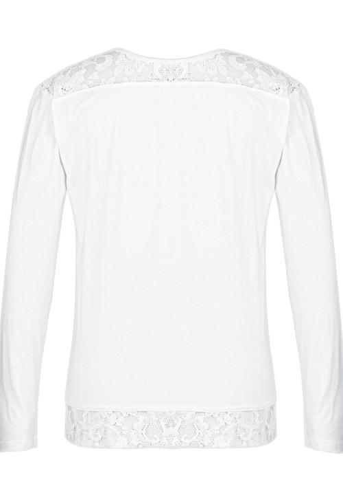 Rebel Republic - Lace Inset Tee White