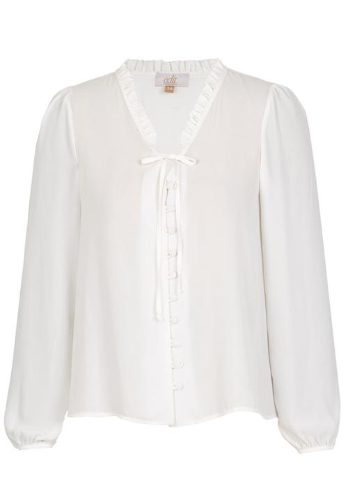 edit - Covered Button Blouse Milk