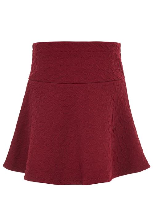 See-Saw - A-line Skirt Dark Red