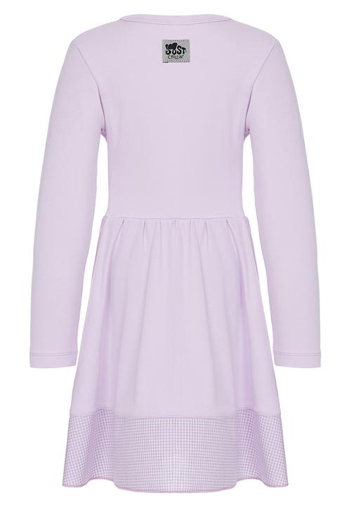 Just chillin - Flower Applique Dress Pale Purple